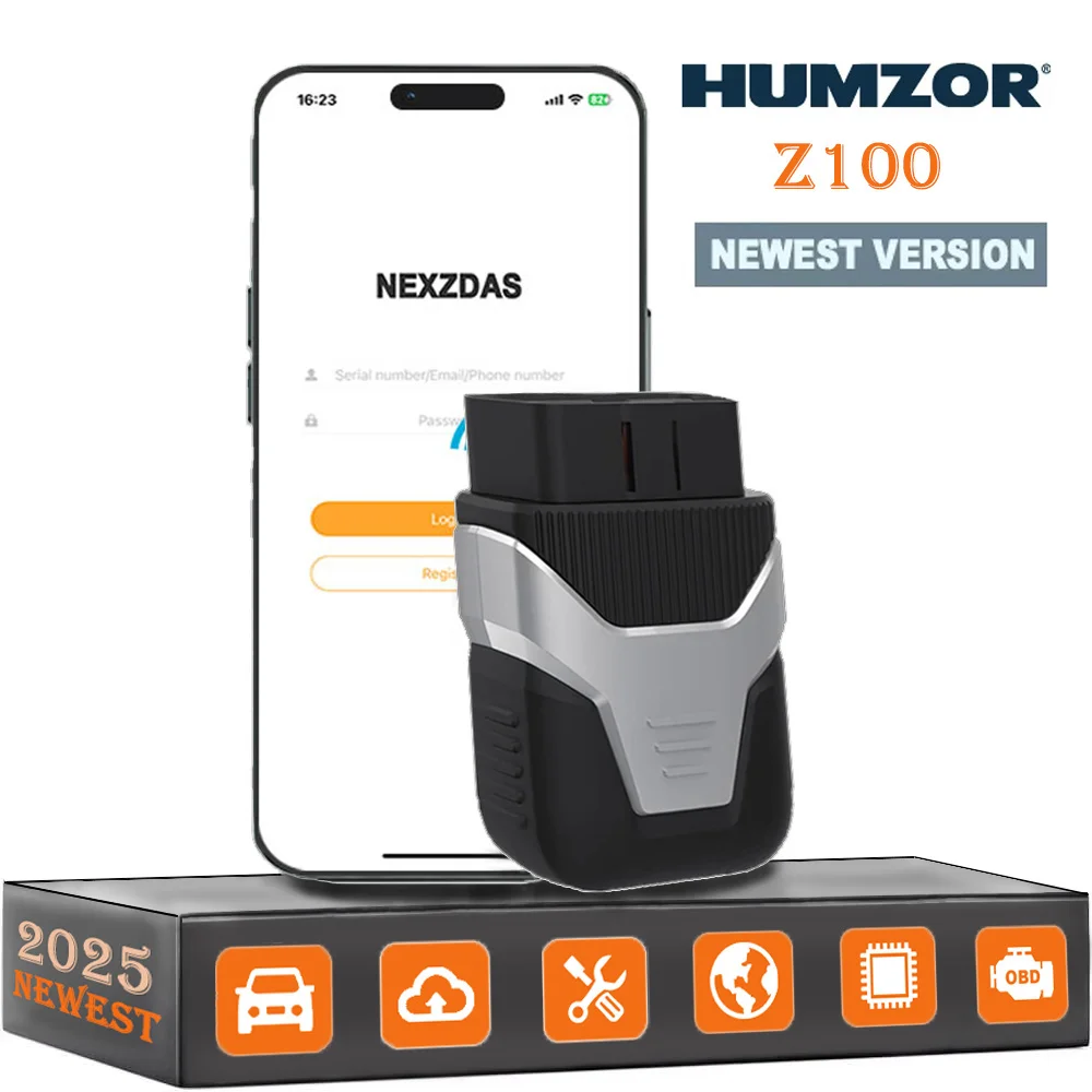 Humzor z100 полная система считывателя автомобильных кодов bluetooth v5