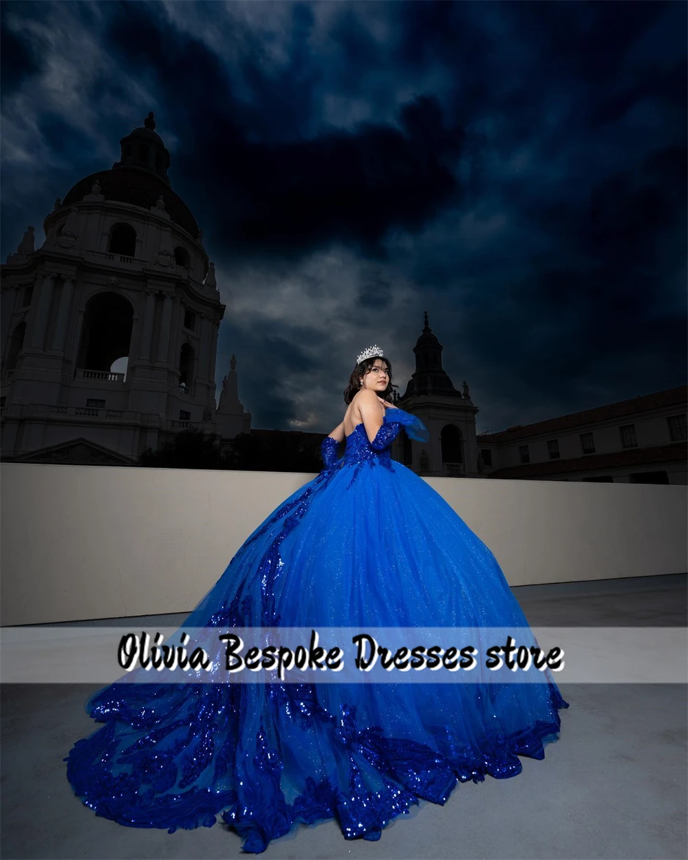 Remarkable king blue с пайетками и аппликацией - Фотография_5