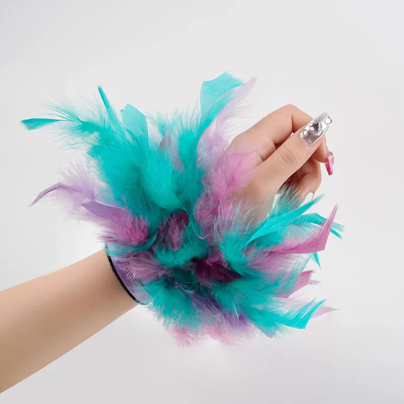 Женские натуральные манжеты с перьями - Фотография_4