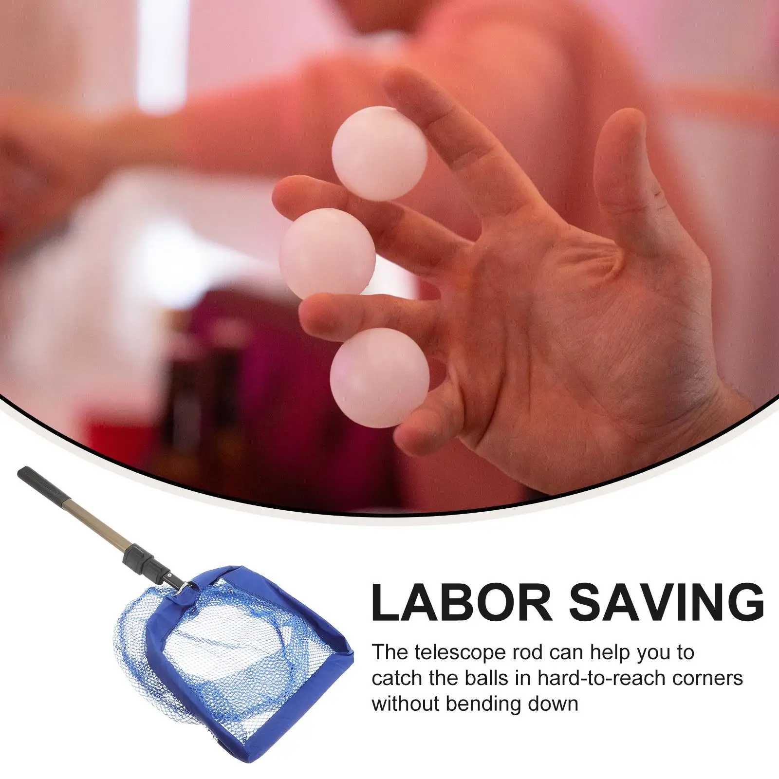 Складной телескопический сборщик мячей из алюминиевого сплава - Фотография_3