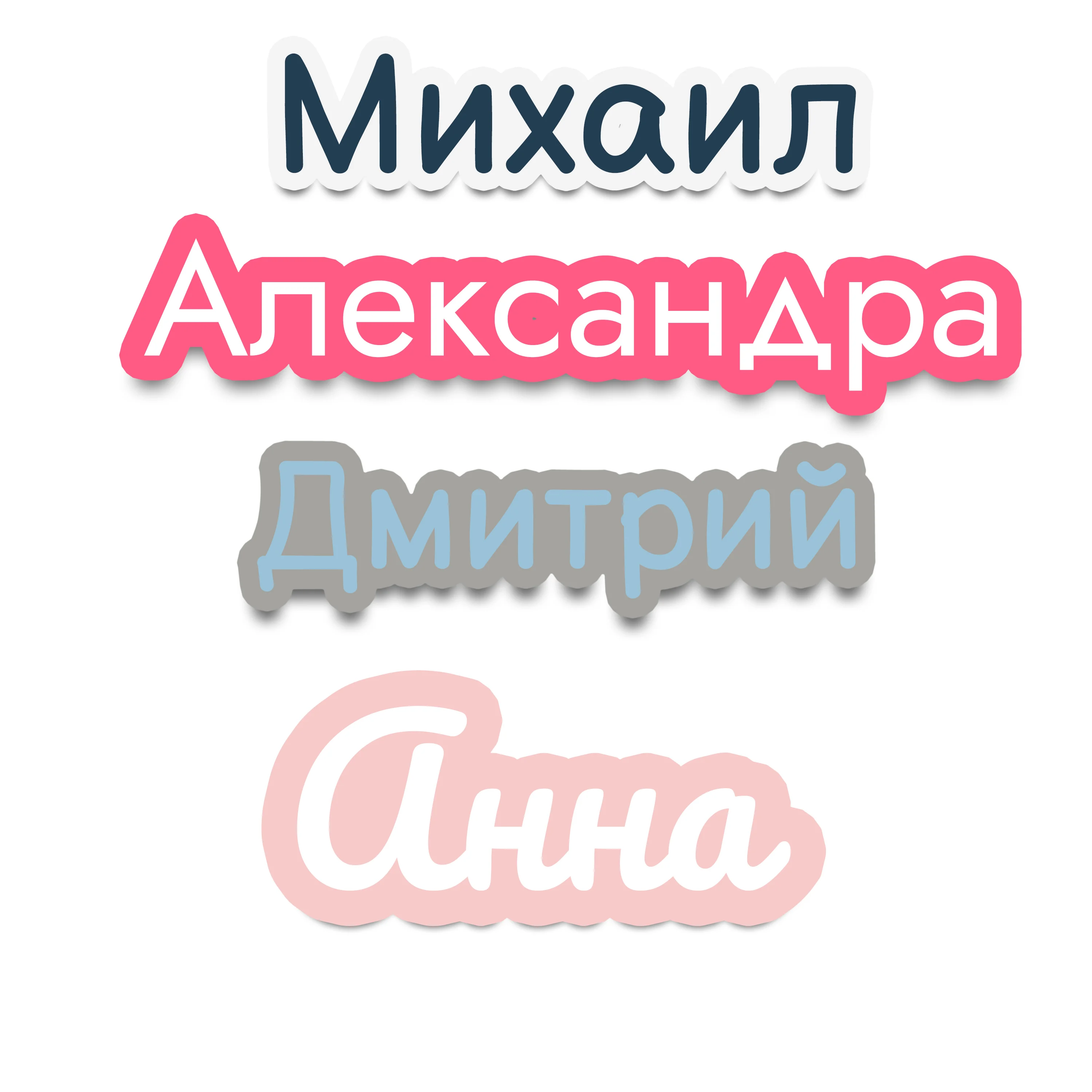 Наклейки с именем на заказ для