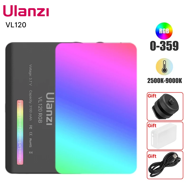 Ulanzi vl120 полноцветный rgb-светильник