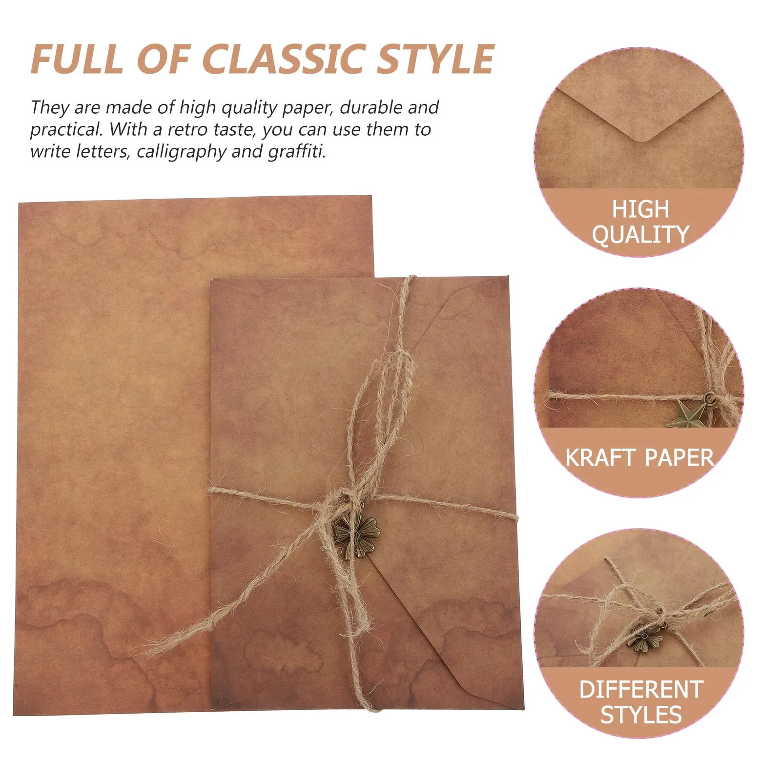 3 комплекта, набор конвертов для письма в стиле ретро - Фотография_3