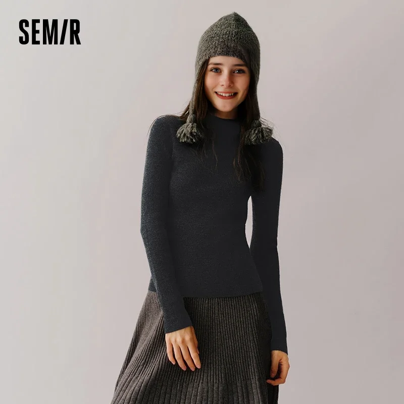 Свитер semir, женский удобный тонкий шерстяной свитер