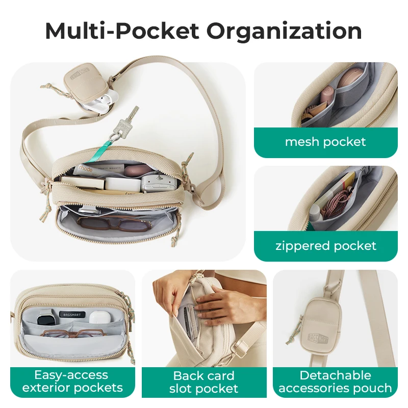 Bagsmart женская сумка через плечо для тренировок - Фотография_3