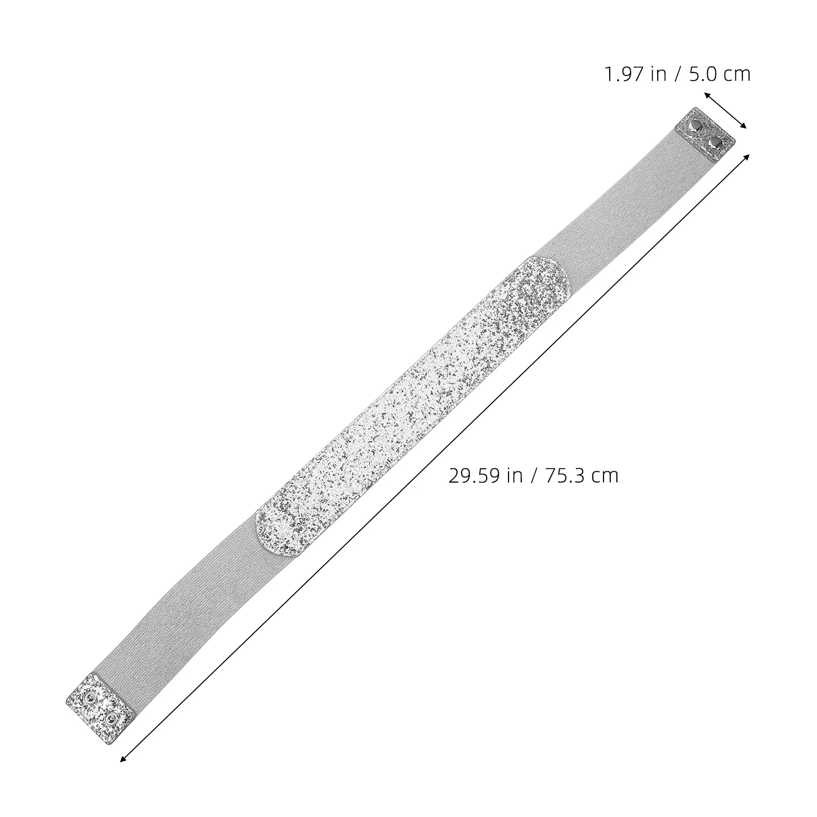 Широкий блестящий пояс с блестками - Фотография_3