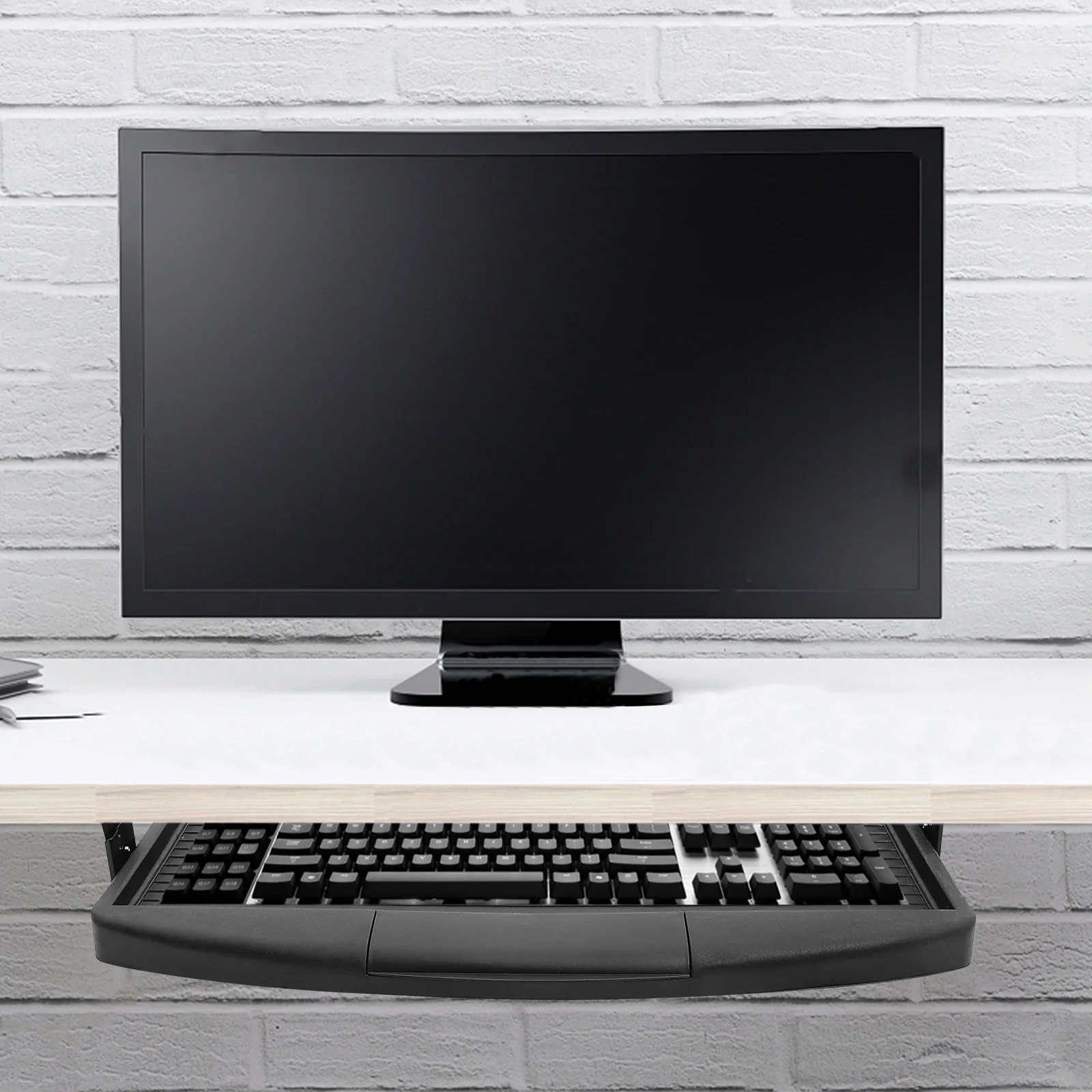 Черный лоток для клавиатуры с направляющей - Фотография_6