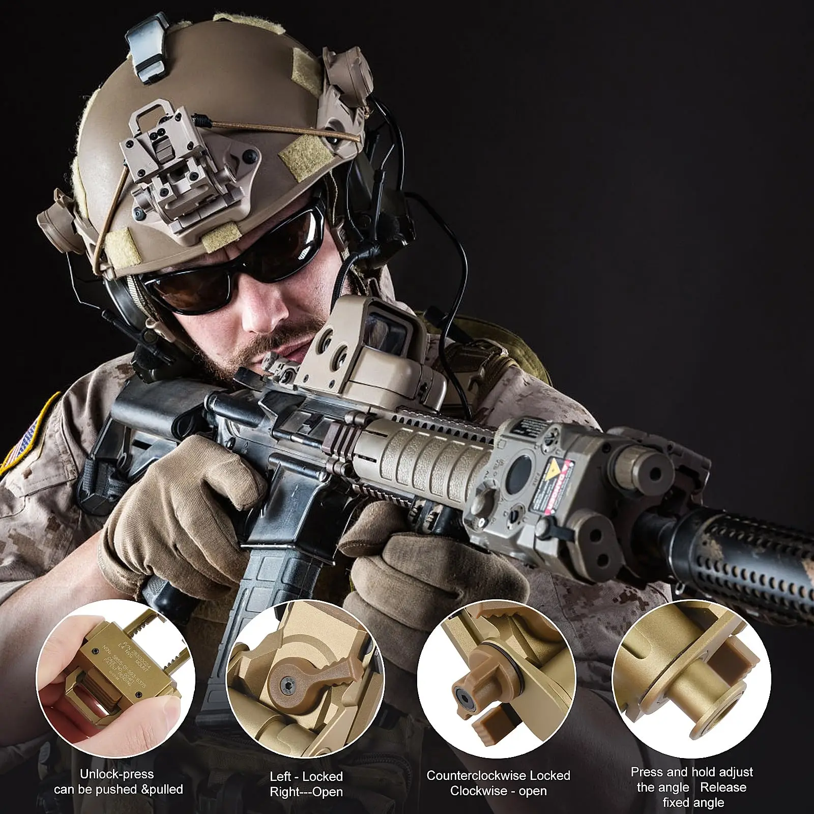 Booiu металлический l4g24 nvg держатель - Фотография_6