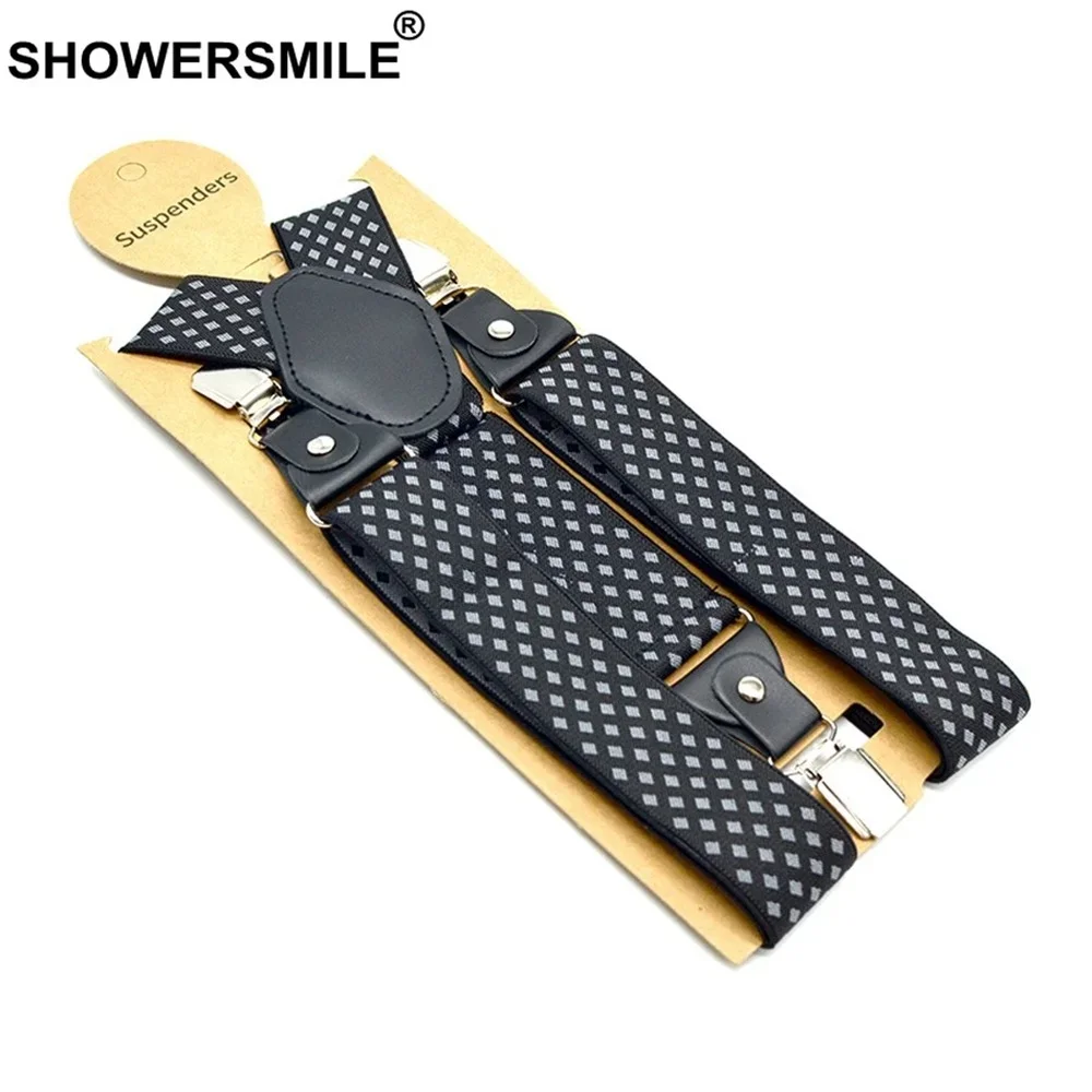 Showersmile мужские подтяжки черный