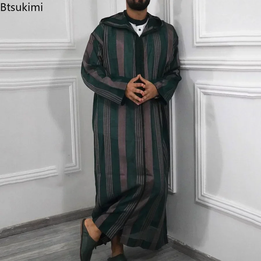 Мусульманские мужские халаты jubba thobe 2025 года