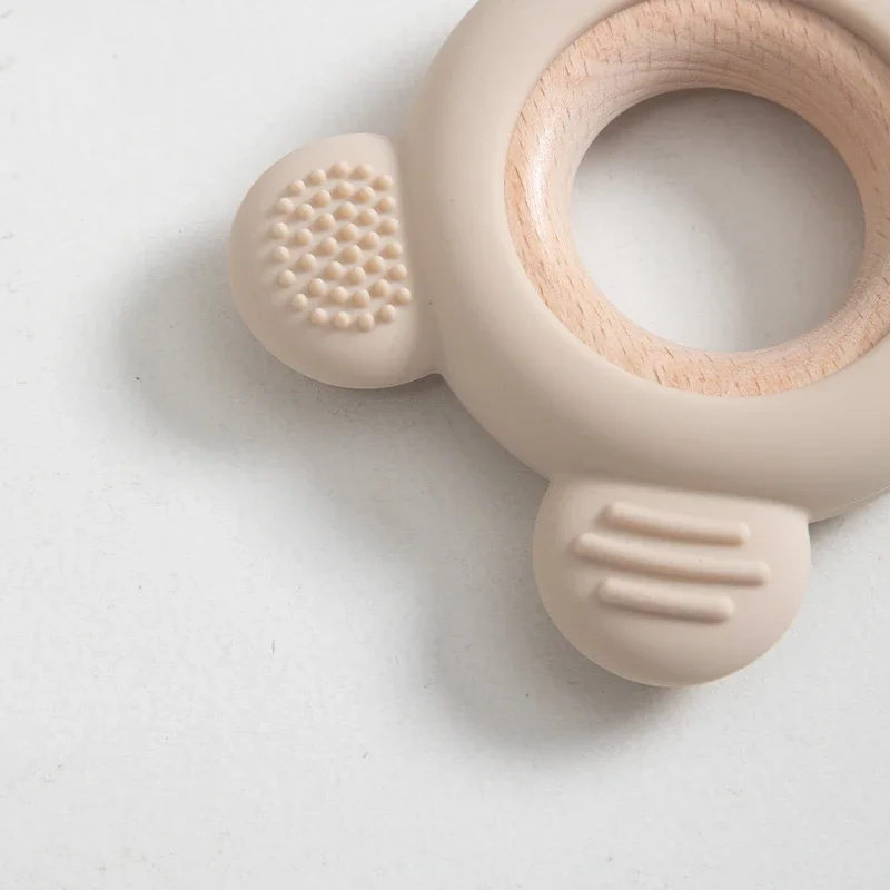 Детское силиконовое деревянное кольцо-прорезыватель - Фотография_6