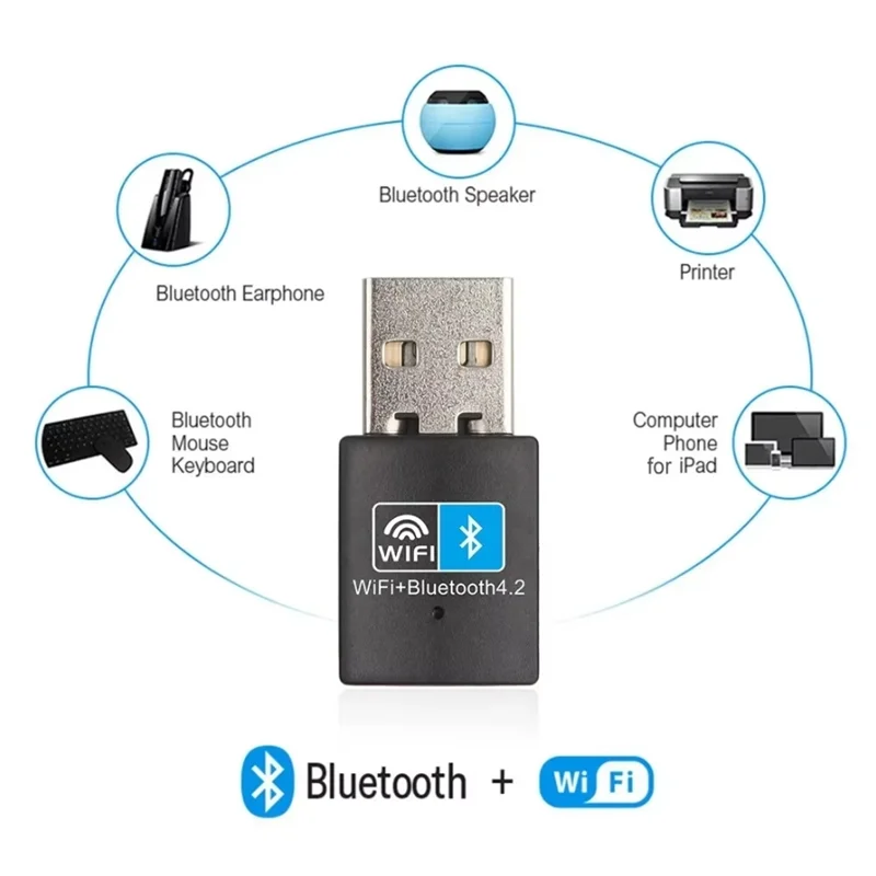 Беспроводной адаптер wi-fi bluetooth 150 мбит/с usb-адаптер 2 - Фотография_2