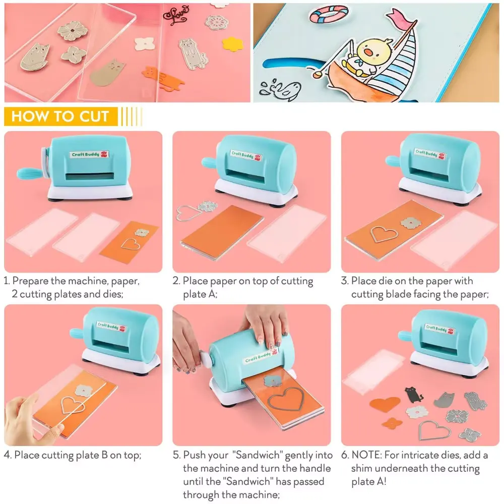 5-цветная машина для высечки и тиснения для скрапбукинга craft buddy - Фотография_6