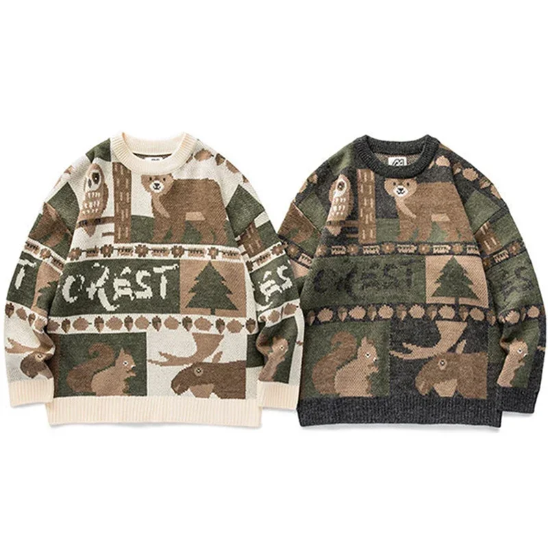 Y2k зимний винтажный свитер для - Фотография_2