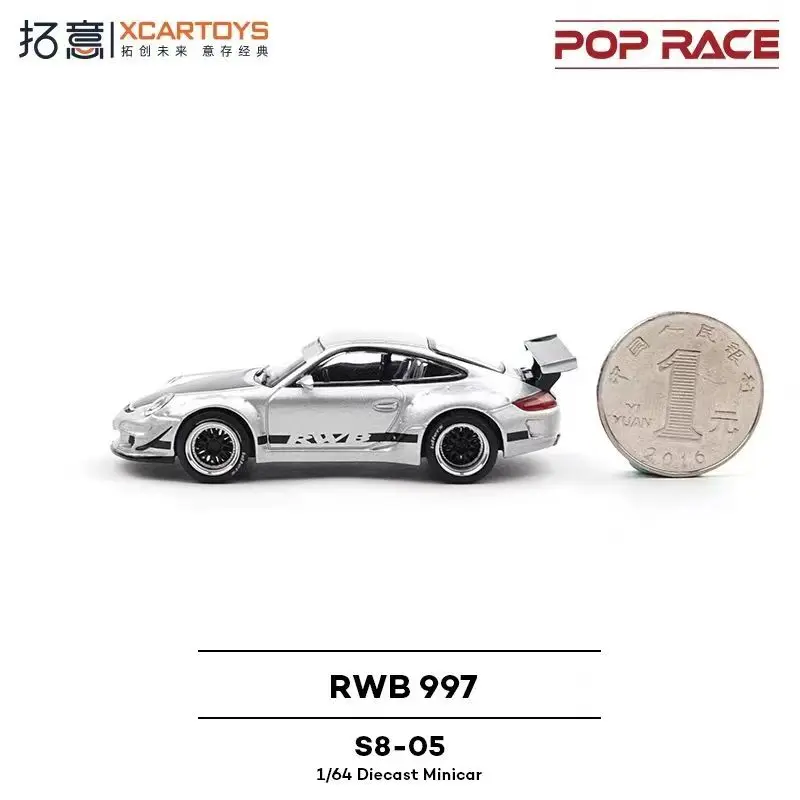 Pop race rx имитация металлического автомобиля porsche rwb997 серебро 1 - Фотография_6