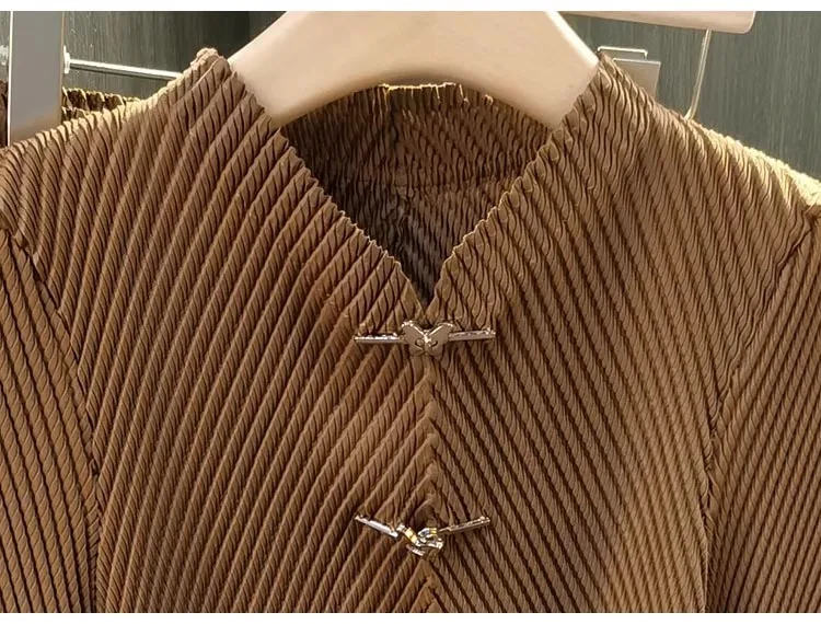 Miyake плиссированный костюм с кисточками из 2 предметов с юбкой - Фотография_5