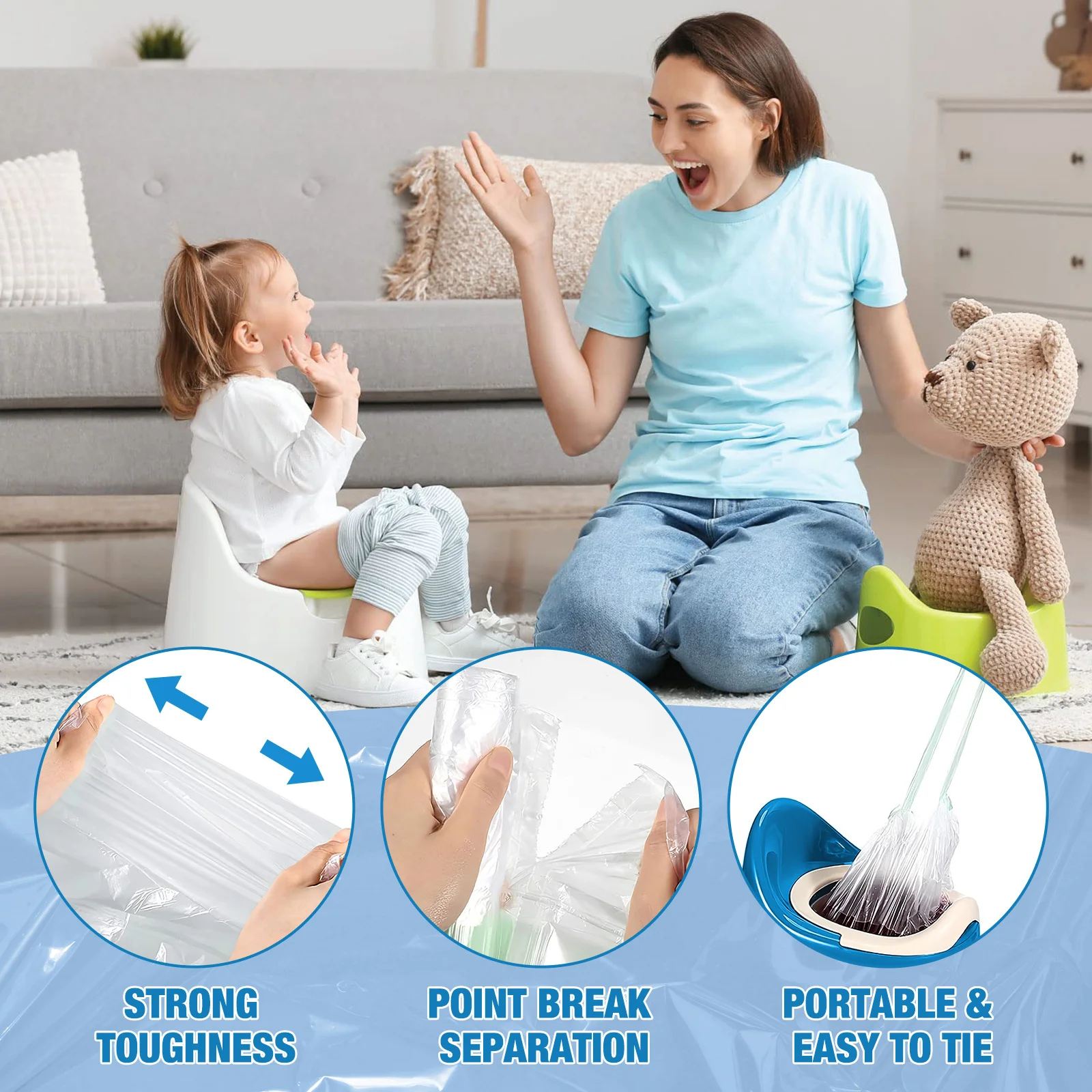 Герметичные одноразовые дорожные вкладыши для горшка