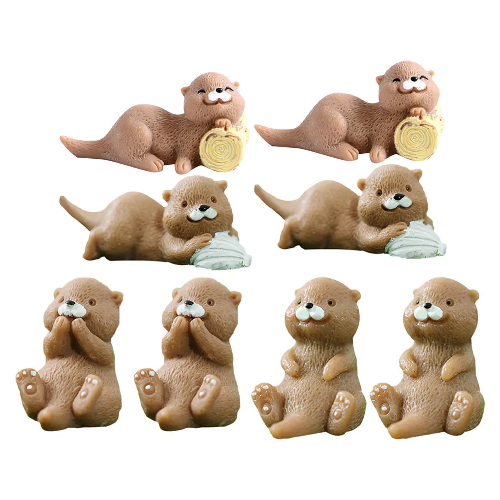 8 pcs miniature otter figurines - Фотография_5