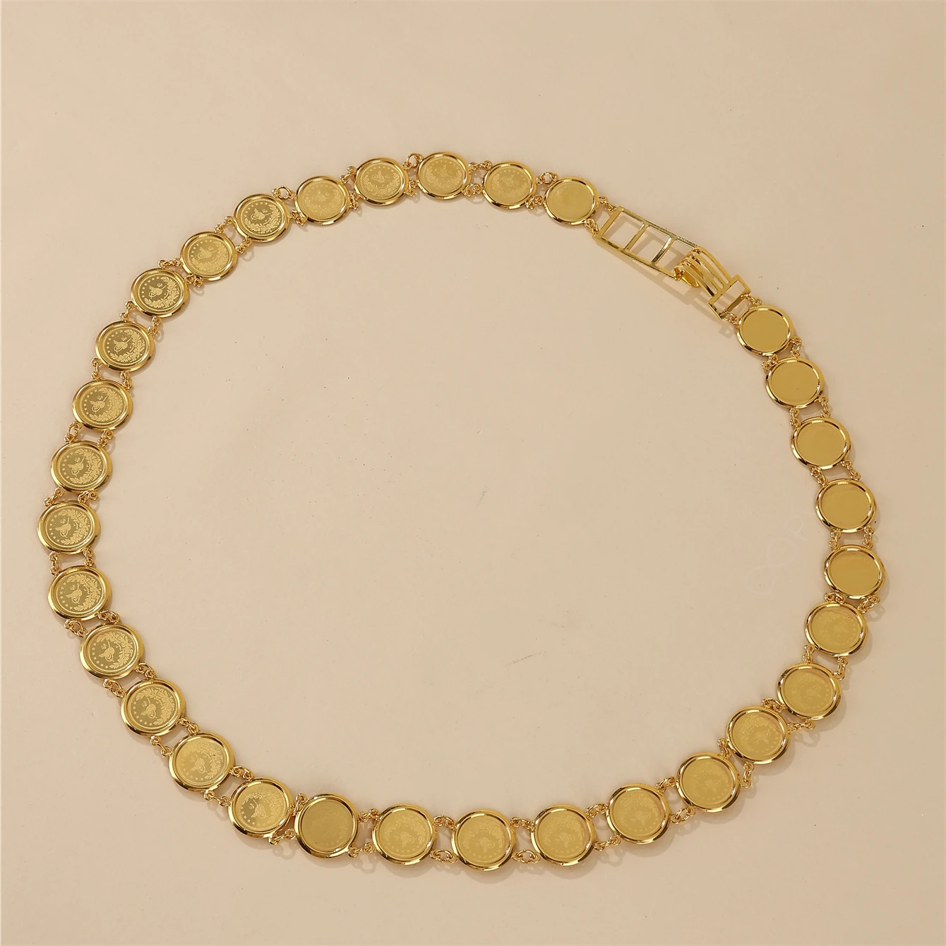 Модный алжирский свадебный пояс с золотым покрытием и монетами - Фотография_2