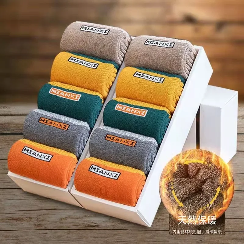 Хлопковые носки, зима-осень, утепленные - Фотография_5