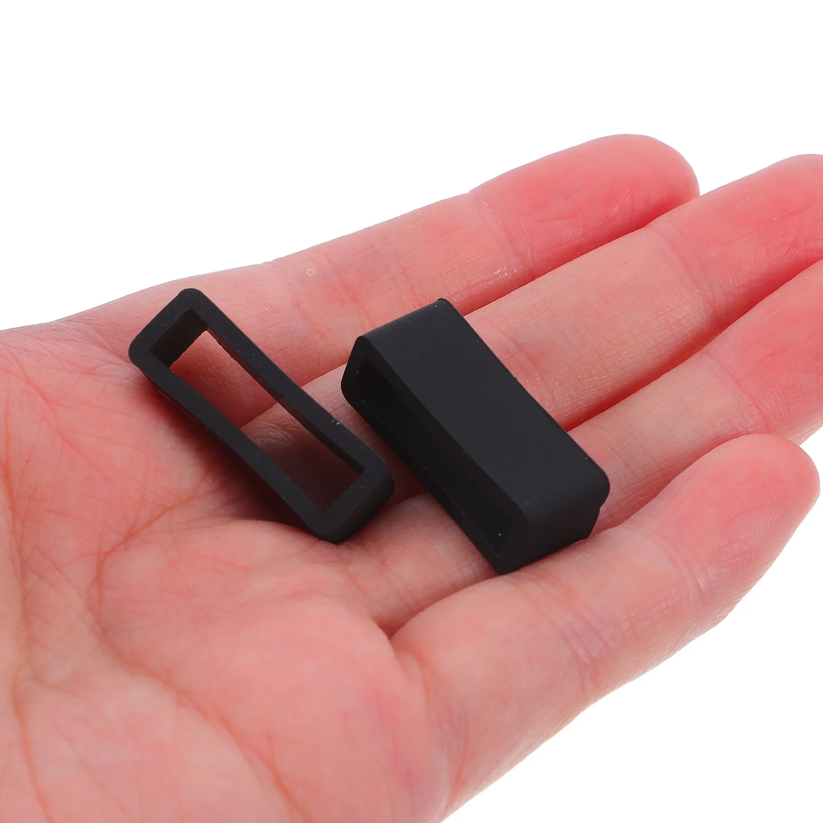 22 мм, черный силиконовый ремешок для часов