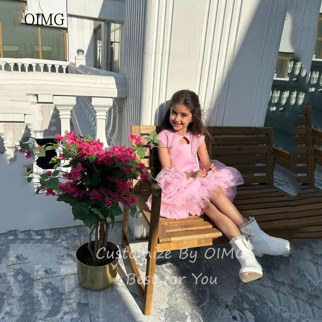 Oimg принцесса розовый бал платья - Фотография_6