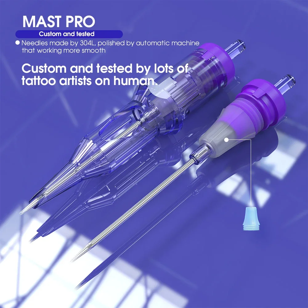 Одноразовые иглы для тату-картриджей mast pro - Фотография_4
