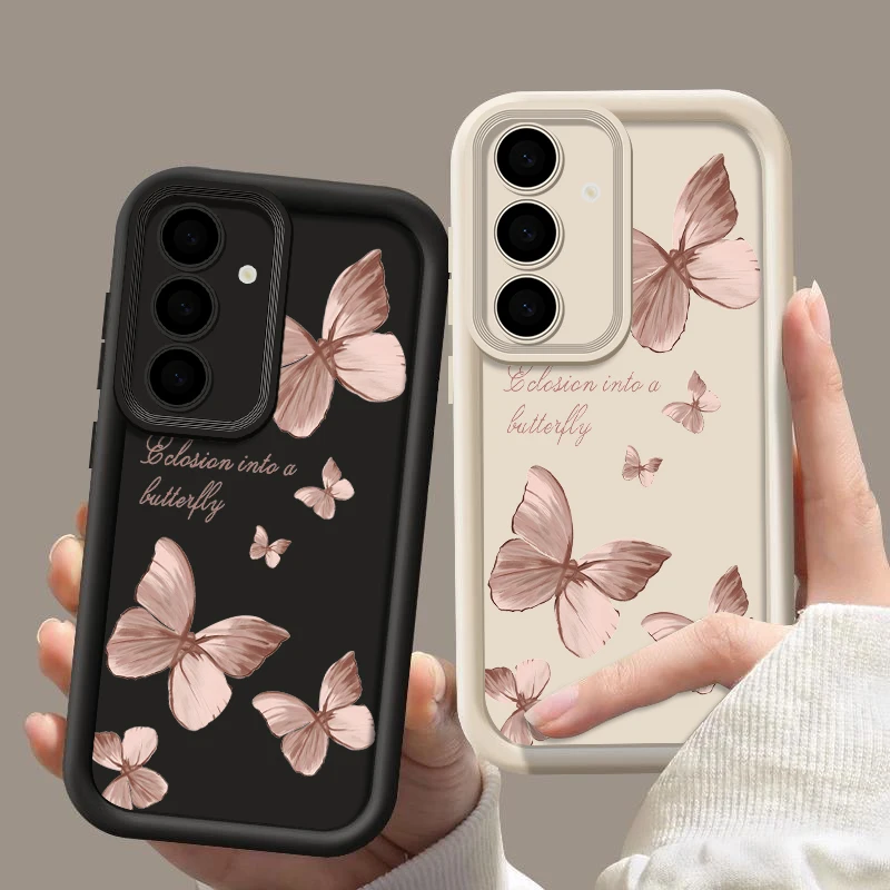 Мягкий чехол из тпу с золотой бабочкой - Фотография_4