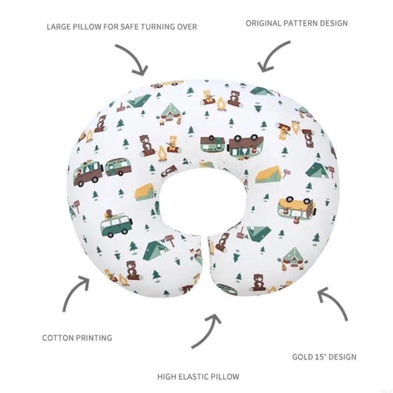 581f дышащая хлопковая подушка для кормления с прекрасным узором - Фотография_5