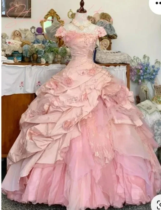 Evlast индивидуальное розовое платье принцессы quinnceanera
