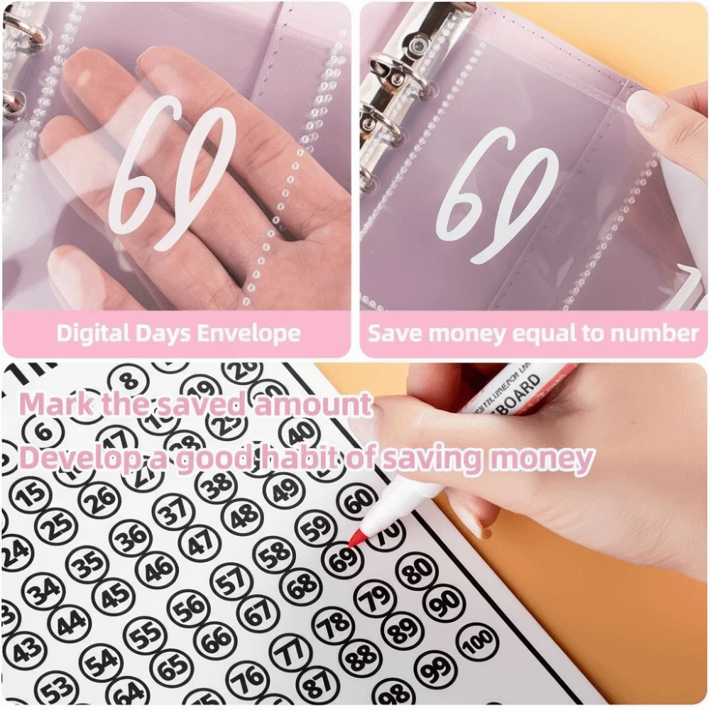 Папка для экономии денег из искусственной кожи