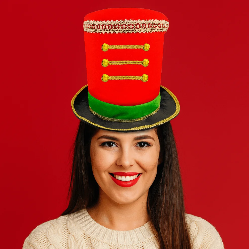 Милая пластиковая рождественская шляпа приветствия - Фотография_4