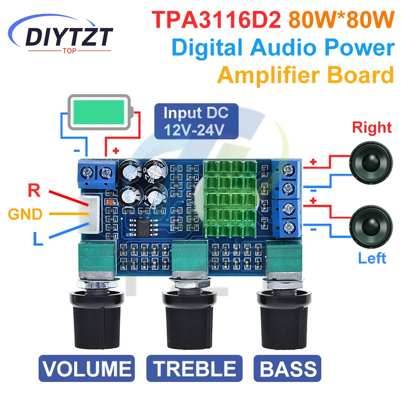 Diytzt xh-m567 tpa3116 d2 двухканальный