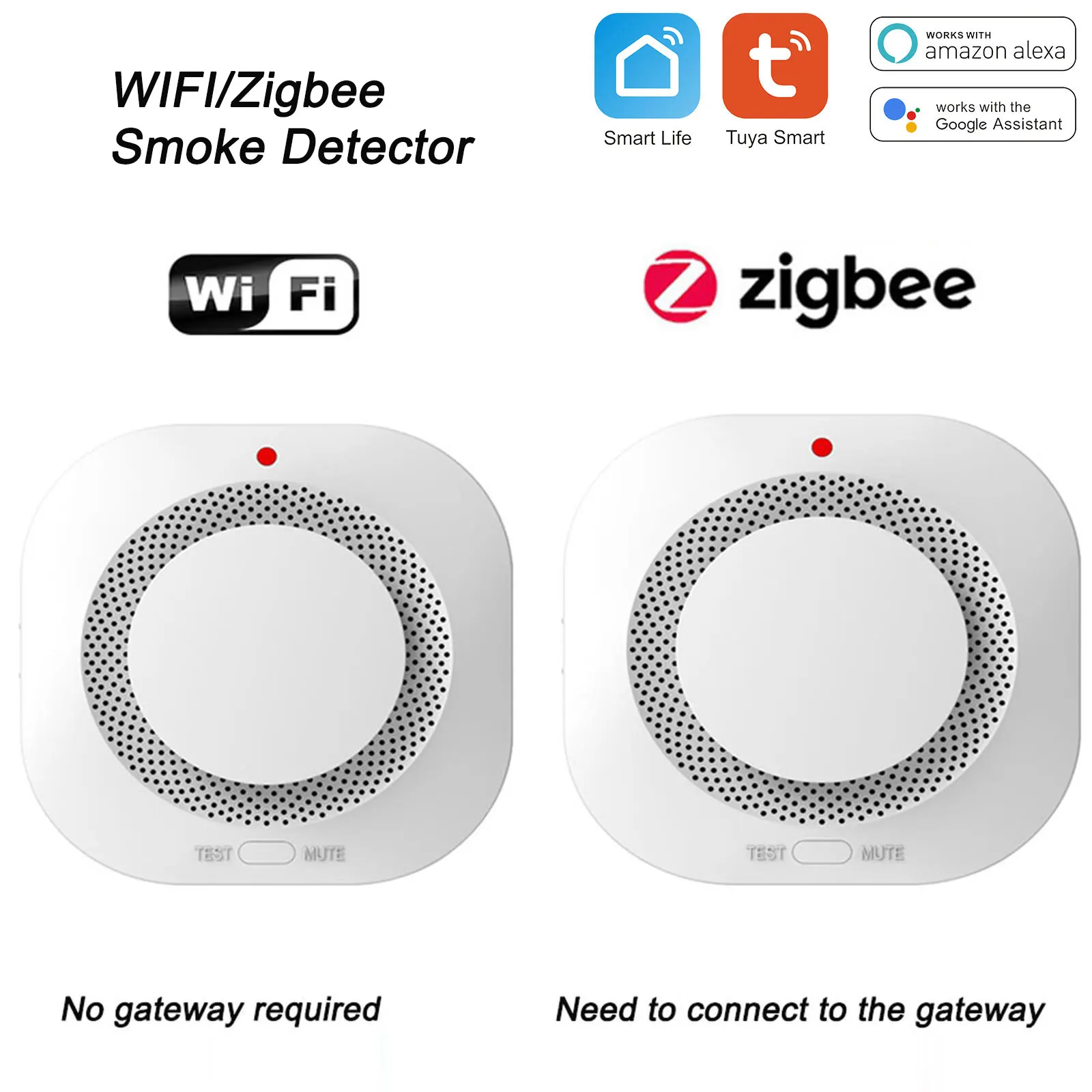 Yupa tuya детектор дыма wi-fi/zigbee