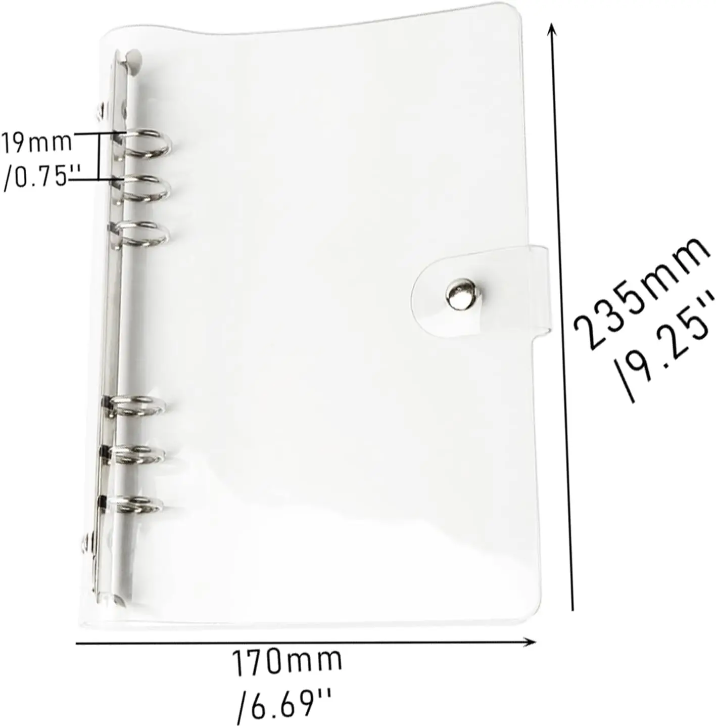 Новая прозрачная обложка для переплета a5 a6 с застежкой-кнопкой - Фотография_2