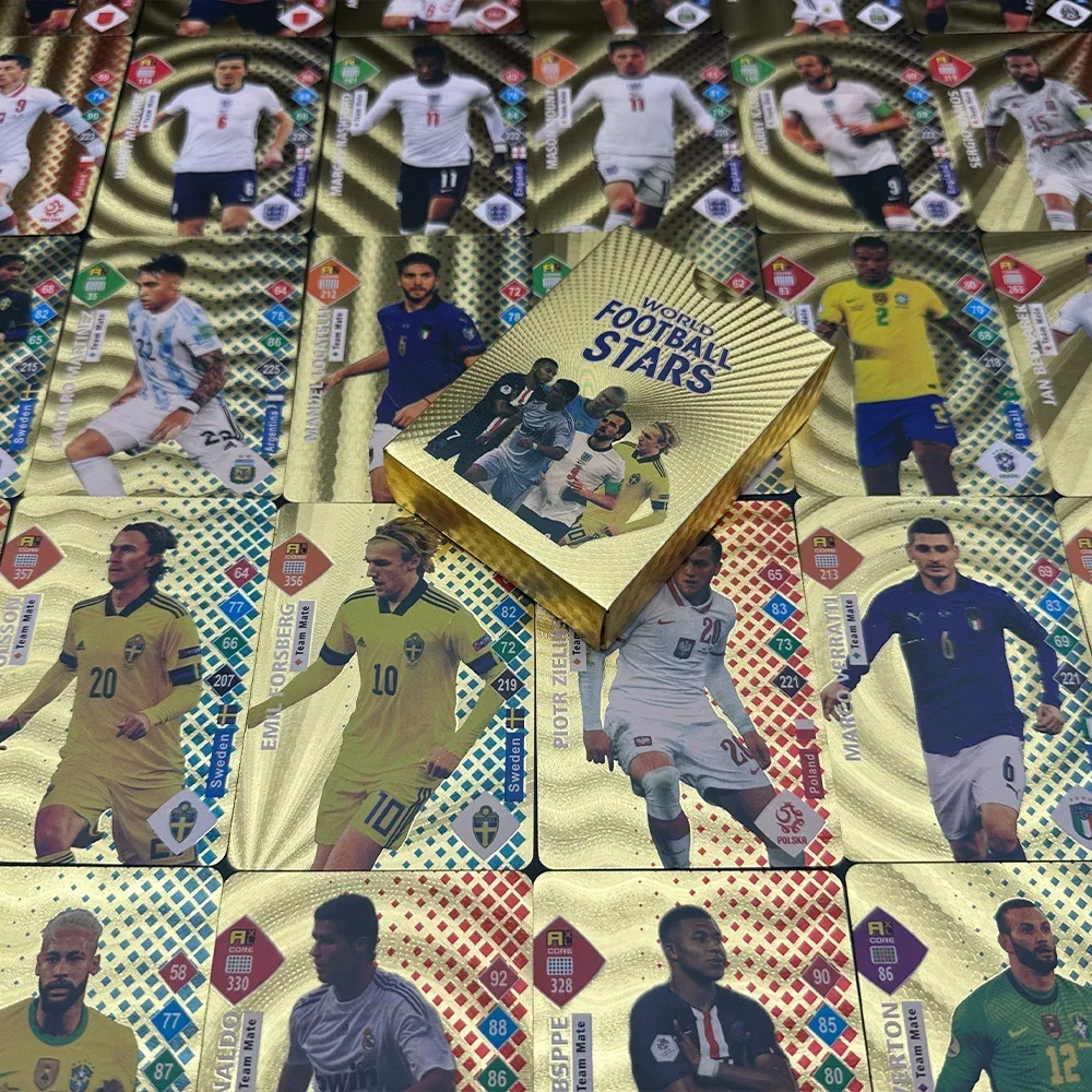 World football stars 27 ~ 55 шт. ограниченная серия красочные золотые - Фотография_5