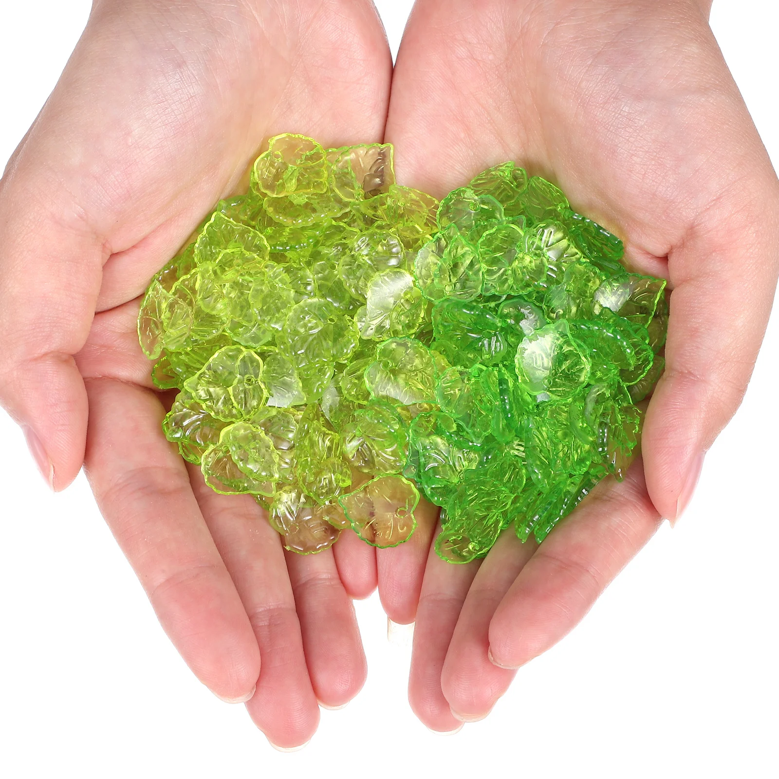 Акриловые серьги-подвески в виде листьев - Фотография_5