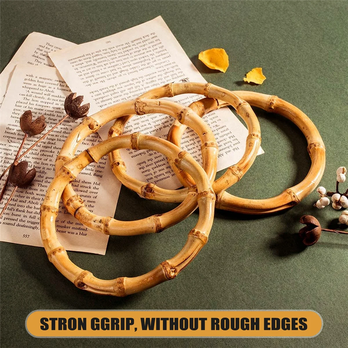 Деревянные круглые бамбуковые ручки для сумки - Фотография_5