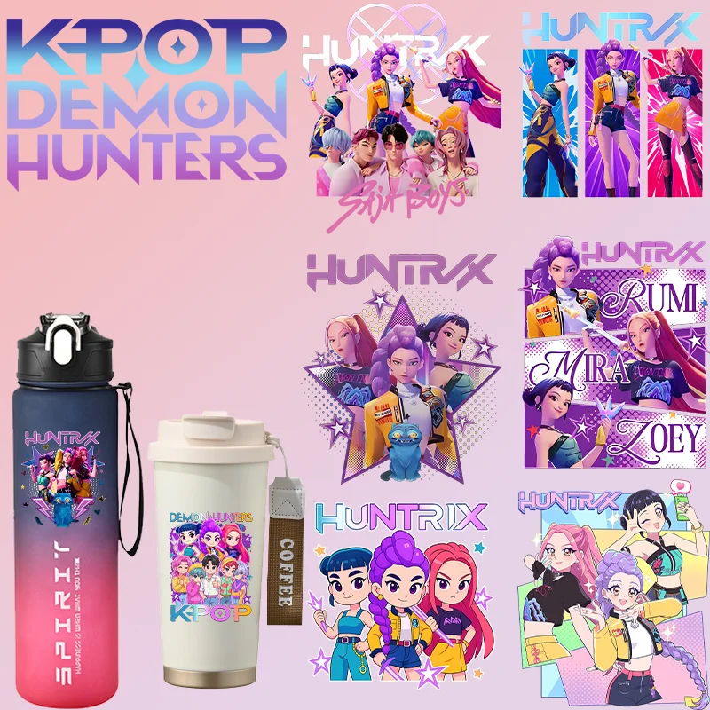 Kpop demon hunters uv dtf водонепроницаемые
