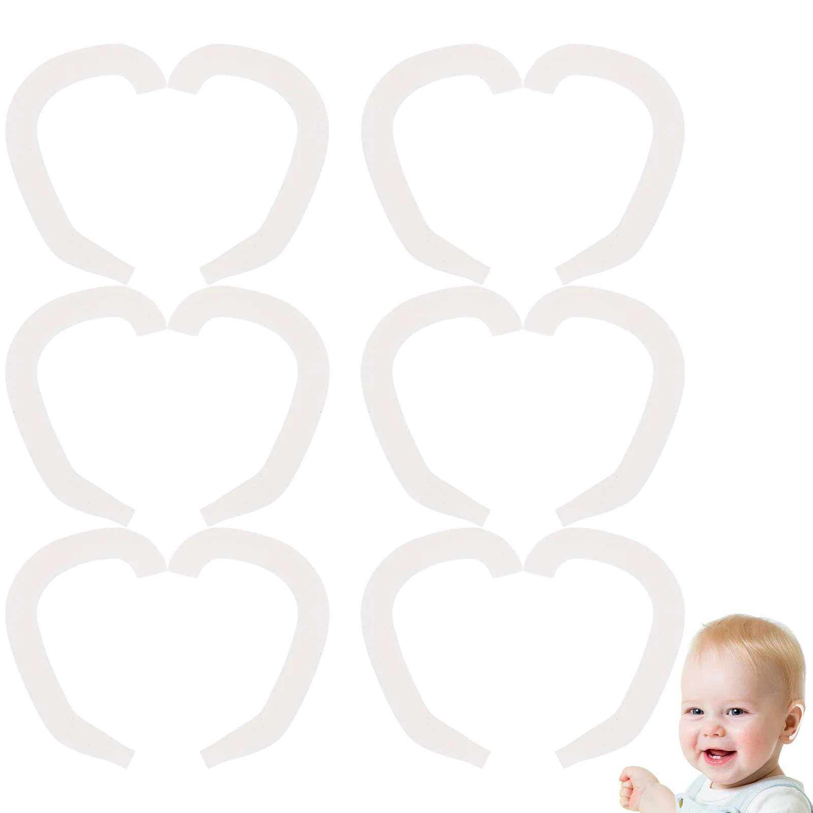 6 пар силиконовых подушечек для ушей детской ушной раковины - Фотография_2