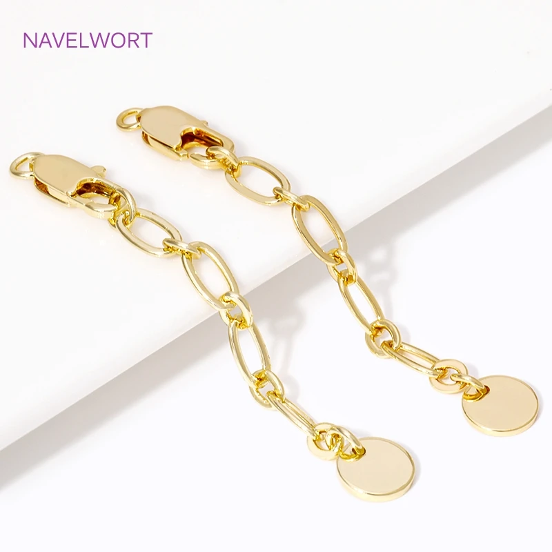 Цепочка удлинитель цепочка удлинительная позолоченная круглая - Фотография_3