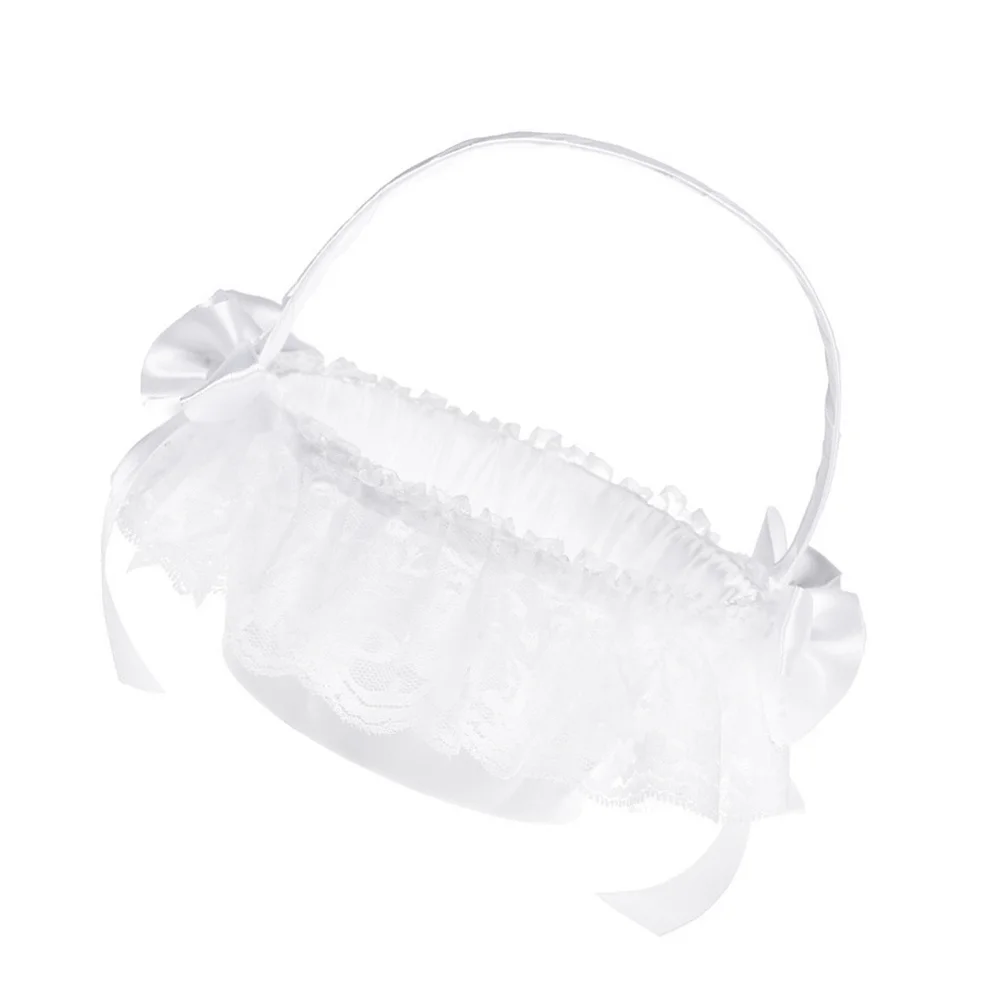 Элегантная кружевная корзина с цветами - Фотография_5