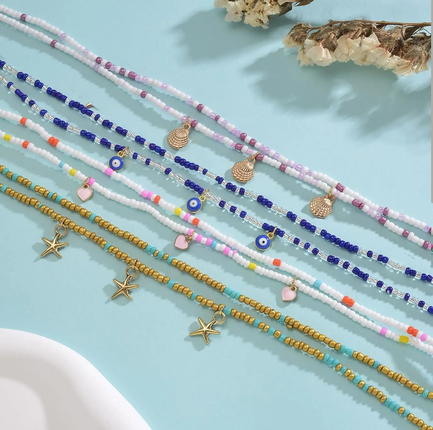 Африканская поясная цепочка из бисера - Фотография_3