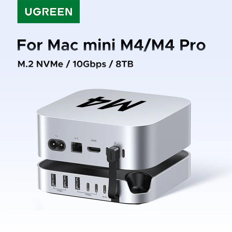 Док-станция ugreen usb-концентратор для mac mini m4 m4 pro m