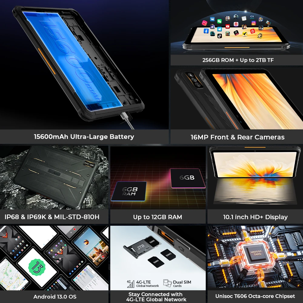 Прочный планшет hotwav r7 android 13 10 - Фотография_2