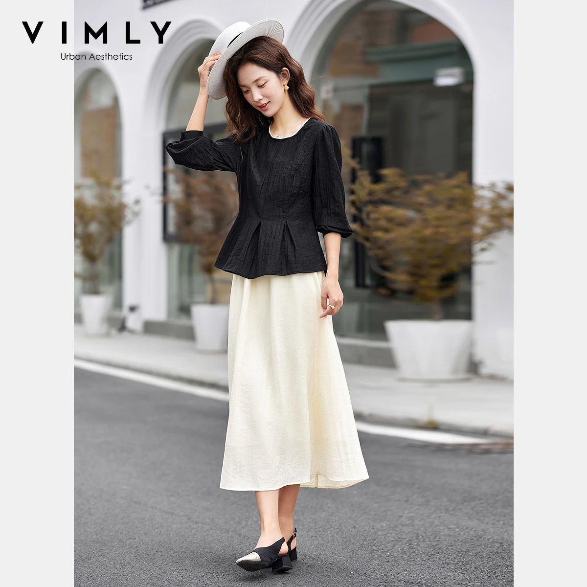 Vimly элегантные женские черные юбки