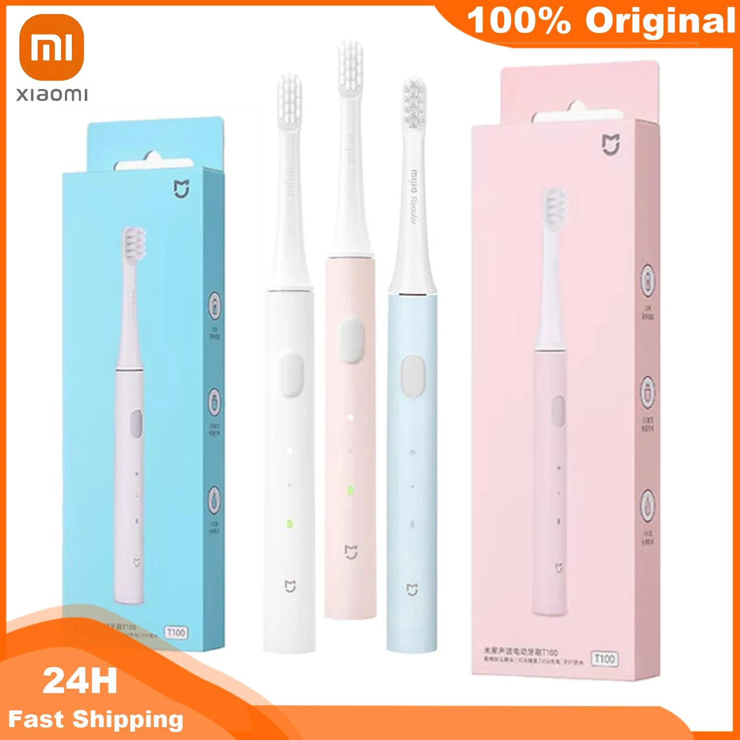 Оригинальная звуковая электрическая зубная щетка xiaomi mijia t100