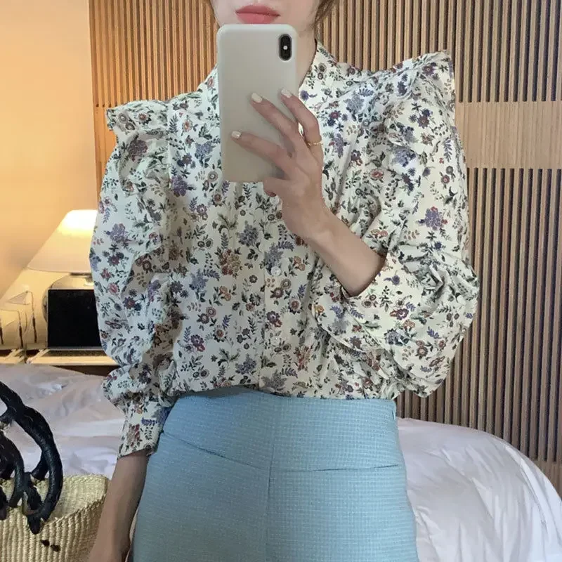 Azaleeka рубашка с пышными рукавами и принтом - Фотография_3