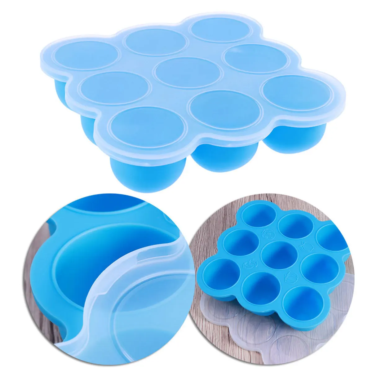 9-сеточный силиконовый контейнер для детского питания - Фотография_5