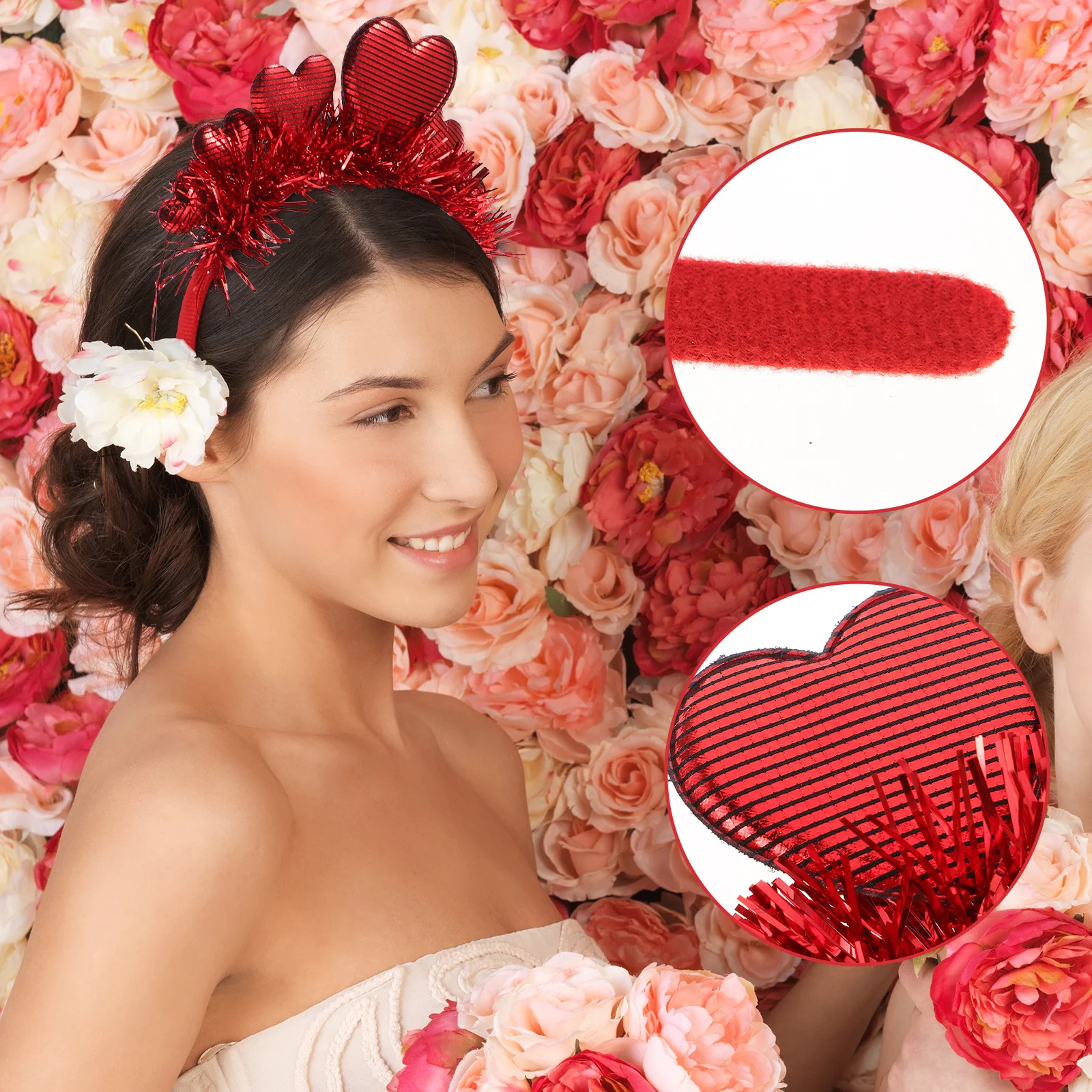 Повязка на голову в форме сердца на день святого валентина - Фотография_4